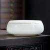 Suet jade porcelain tea wash large ceramic kung fu tea set accessories washing pen wash household white porcelain water basin tea sea