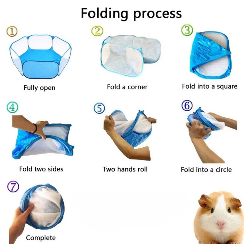 Портативный складной манеж для домашних животных, игровой манеж для маленьких собак, кошек, хомяков, шиншилл, морских свинок, клеток для маленьких животных, палатка для домашних животных