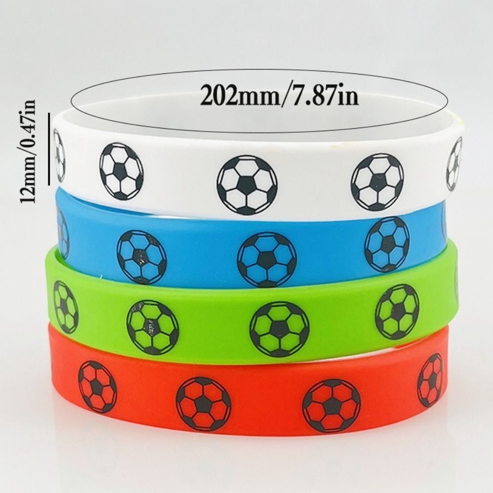 2 шт., силиконовые браслеты с принтом для спорта и футбола, сувенирные спортивные тематические браслеты, украшения для улицы