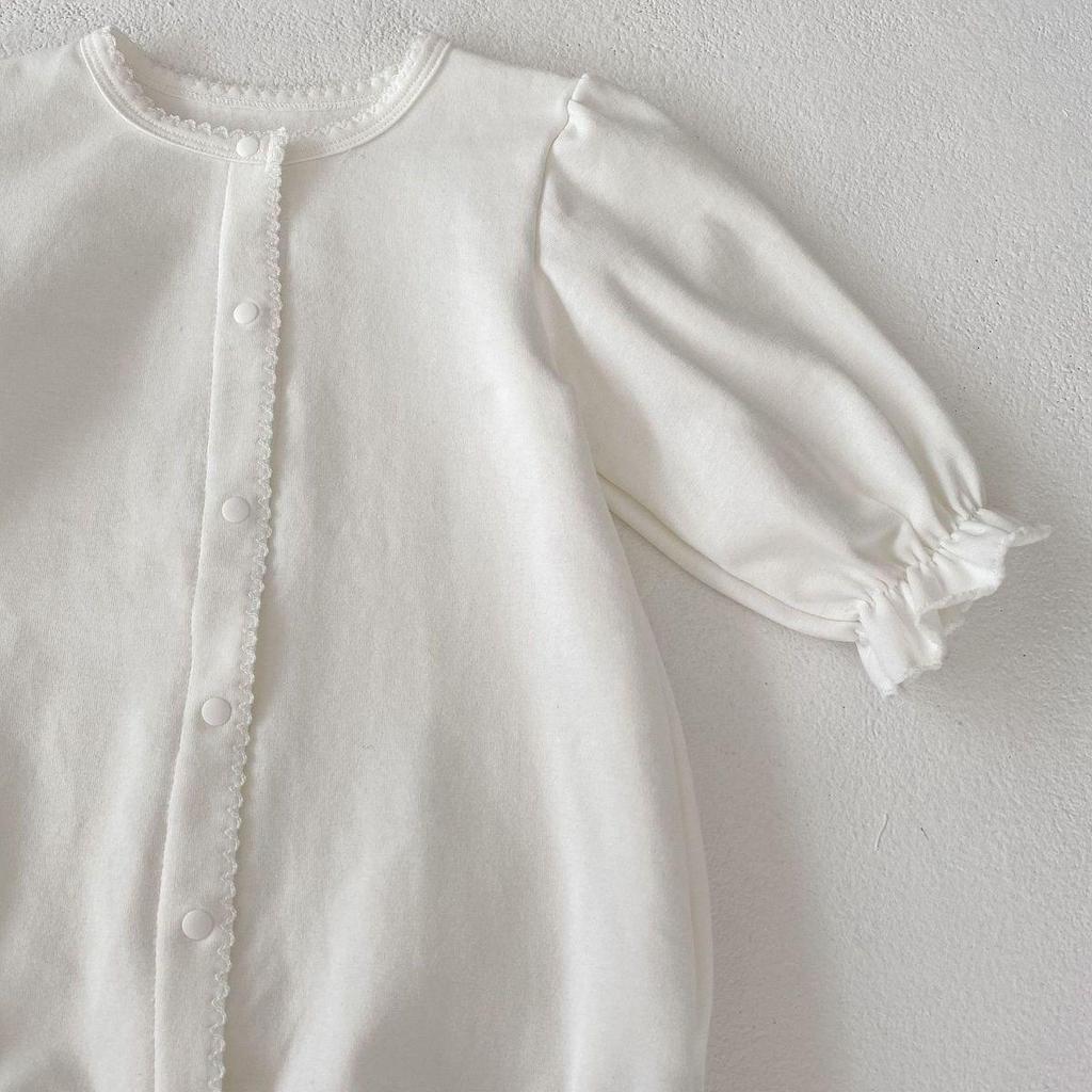 Ромпер с длинным рукавом для маленьких девочек, однотонный - Новая весенняя коллекция