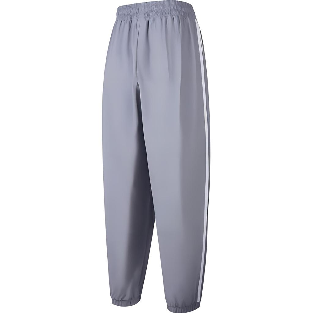 Adidas Retro Sports Side Stripe Breathable Mid-Waist Quick-Dry Lightweight Lace-Up Casual Pants Men Pants Light-Gray JI7238