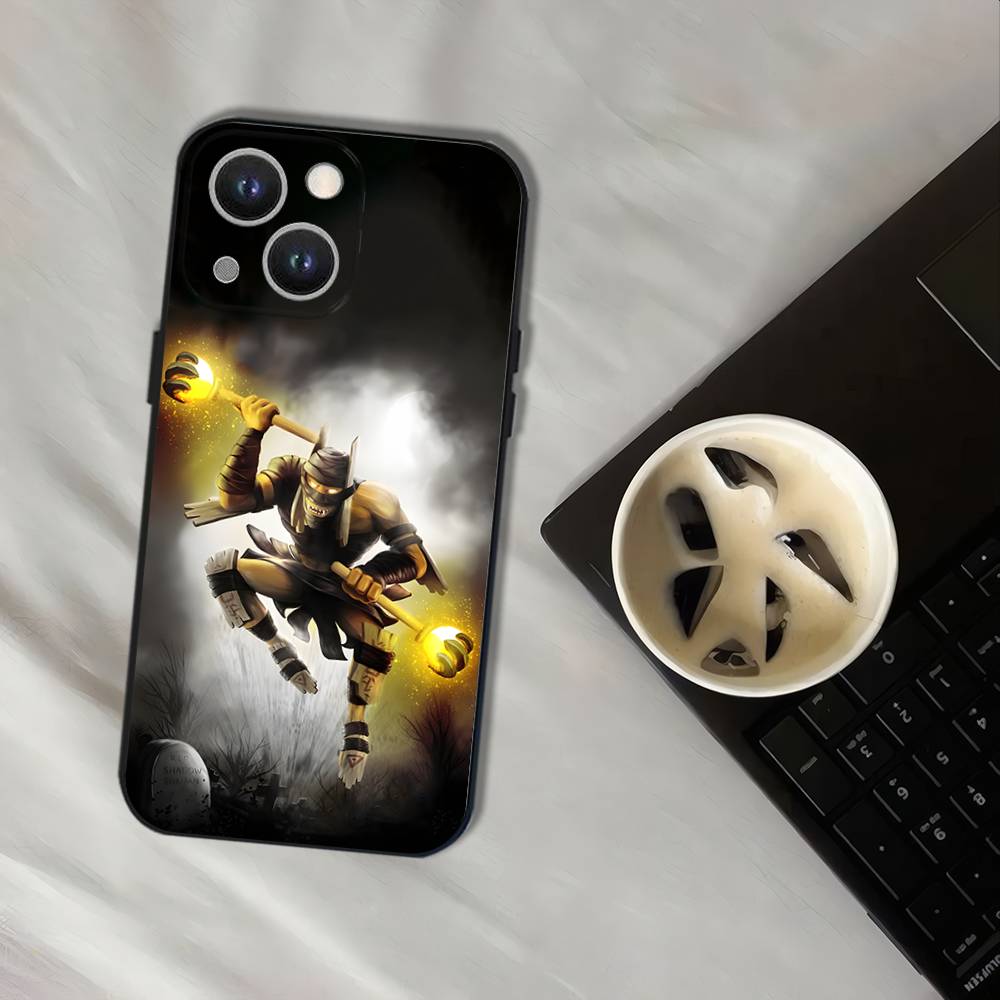 D-Dota 2 Крутой Игровой износостойкий Чехол для Телефона Для iPhone 17,16,15,14,13,12,11,Pro,XS,Max,XR,Plus,E,SE4,Mini Черный Мягкий Чехол