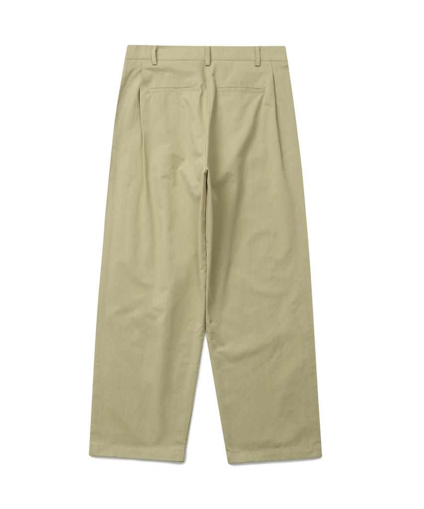 CONNECT KINLOCH Deep One-Pleat Cotton Pants (Beige)