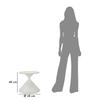 Table White Cm Ø 42X40