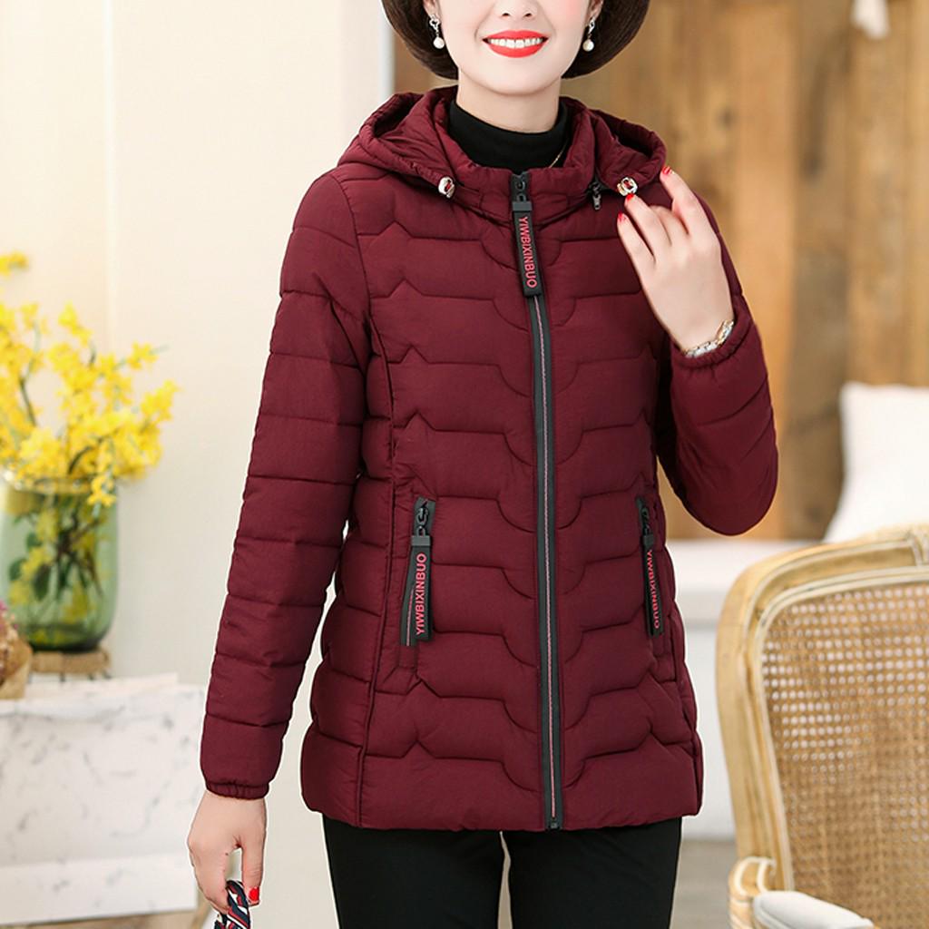 Winter Women Solid Print Pocket Hooded Button CardiganKnit Long Sleeve Long Coat