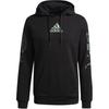 Adidas Logo Print Hoodie Men Hoodies Black H46777