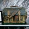 18" Inch Retro Buffalo Men Women Leather Laptop Messenger Bag Office Briefcase
