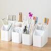 Simple Brush-Colored Ballpoint Pen Holder - PC Desk Stationery Storage Box - 3-Section Multi-functional PC Misc Rack