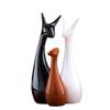 Home Decor Lucky Deer Statue Family Ceramic Figures - (Set of 3, Black,Brown,White)
