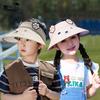1093 Children's Hats Cartoon Cute Cat Big Eaves Empty Top Sun Protection Hat Summer Outdoor Boy and Girl Sun Hat
