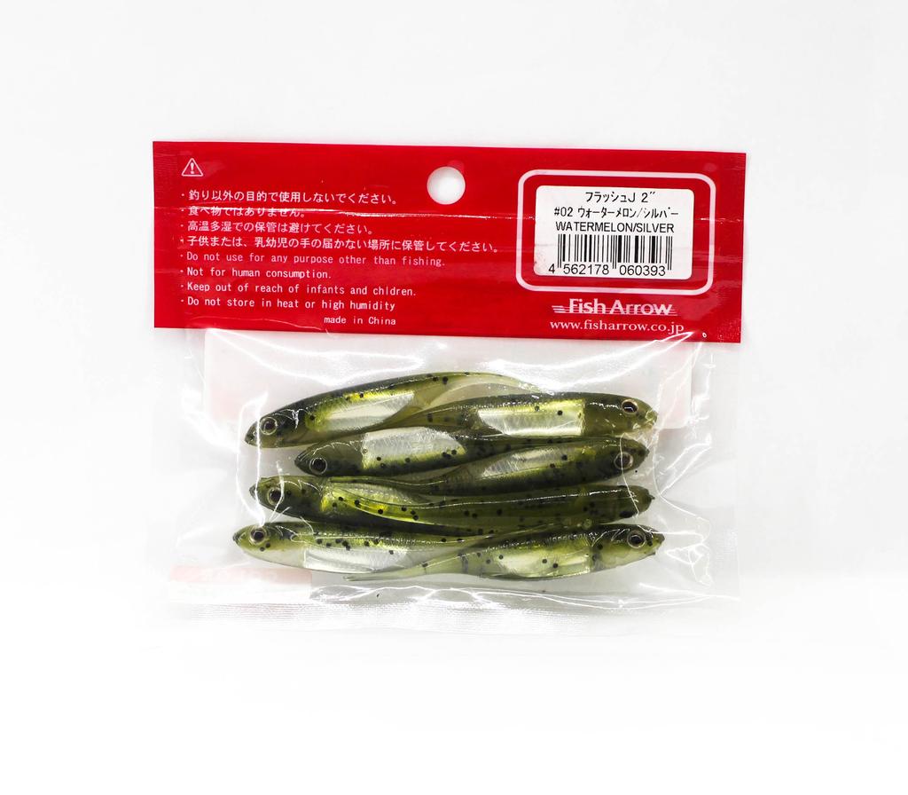 Fish Arrow Мягкая приманка Flash J 2 дюйма, 8 шт. в упаковке #02 (0393)