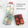 Portable Pill Box Organizer with 10 Compartments Dustproof Compact Size Transparent Storage Container Lightweight Pill Holder