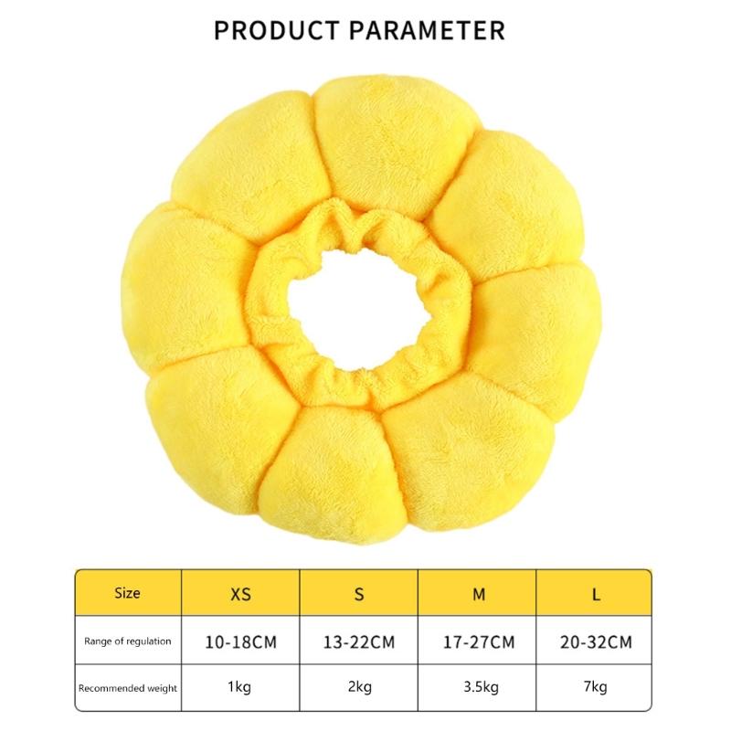 Protective Cat Collar for Neck Wound Protections Flower Elizabethan Circle Collar for Dogs Cats Post Surgery Recovery