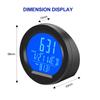 Solar Car Clocks Dashboard Thermometer Automotive Electronic Watch Led Digital DisplayTime with Back Luminous Car Accessories