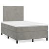 Maison Exclusive - Sommier à lattes de lit et matelas Gris clair 120x200cm Velours