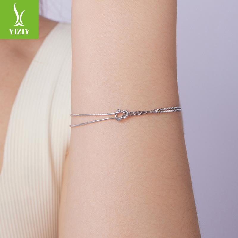 Браслет-шаттл из стерлингового серебра S925 для всего тела, нишевый браслет высокого класса в стиле холодного ветра, ювелирное изделие