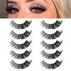 Cat Eye False Lashes Wispy False Eyelashes Clear Band Eyelash Extension Russian Strip Lashes