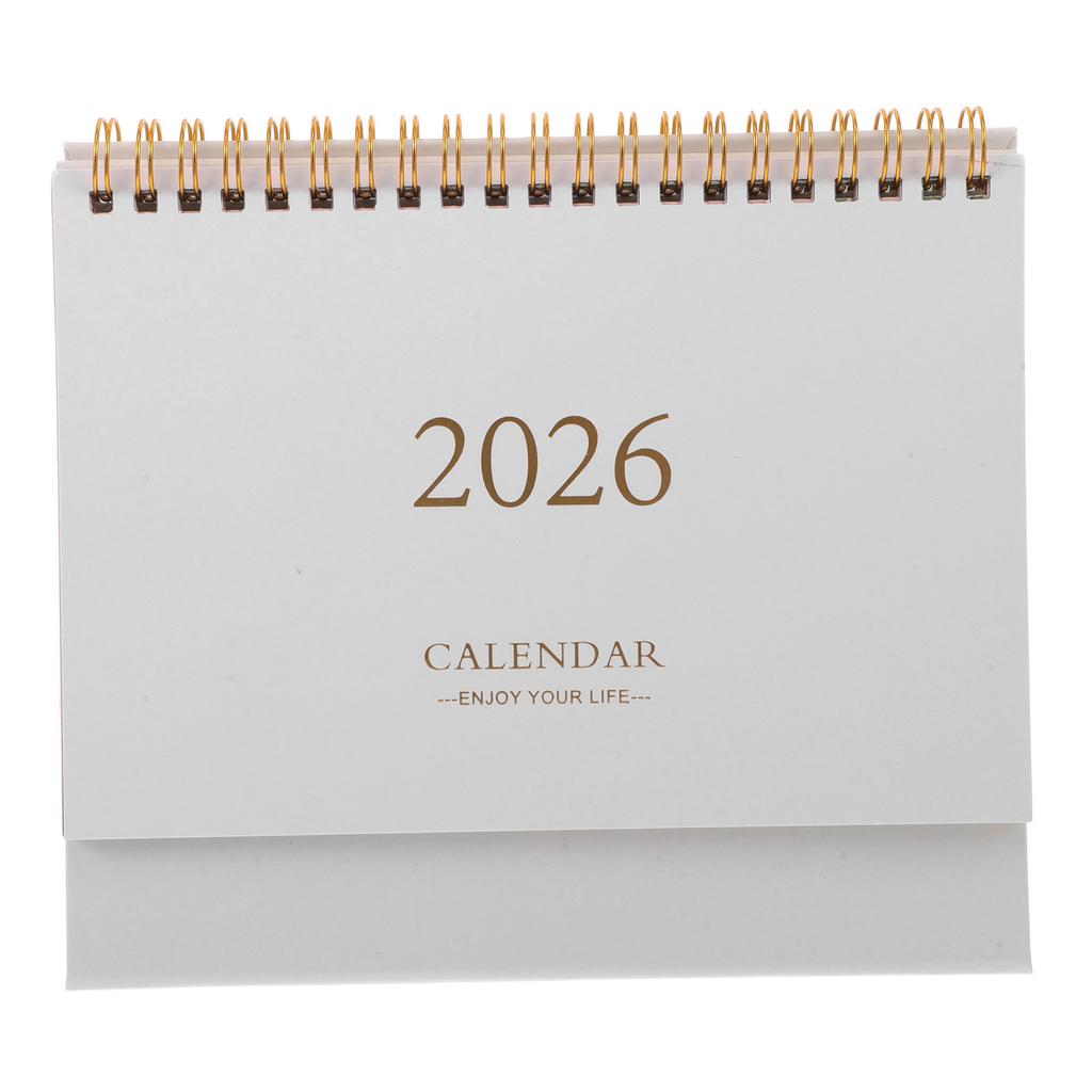 2026 Mini Desk Calendar Standing Daily Schedule Planner Smooth Turning Pages Compact Size Small Desktop Calendar for Office Home