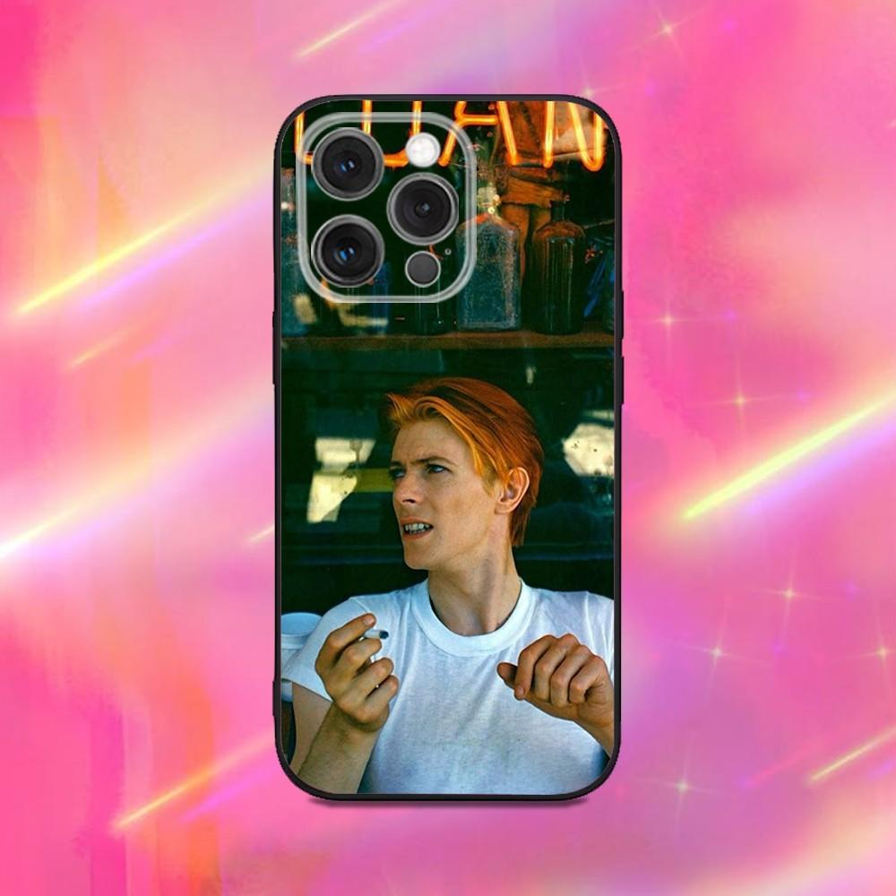 D-David-Singer B-Bowies Phone Case For iPhone 16,15,14,13,12,11,Pro,Max,Plus,X,XS,XR,SE,8,7,Mini,Soft Silicone Black Case