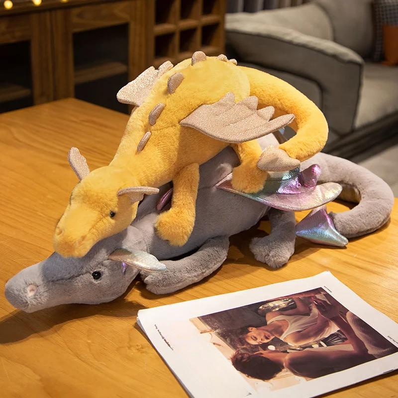 Высококачественная гигантская плюшевая игрушка динозавр, мягкая плюшевая игрушка из мультфильма, кукла-снежный дракон, подушка для сна для подруги, детский подарок на день рождения
