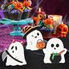 3 шт. Хэллоуин Призрак Орнамент Деревянный Призрак Центральный элемент Многоярусный Поднос Декор для Хэллоуина Осенней Вечеринки Декор для Каминной Полки