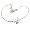 [P8260] - Handmade Silver 'Clover' Bracelet - 11x11 Mm