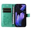 For Google Pixel 9a Wallet Case Floral Butterfly Imprinted Leather Phone Cover Stand