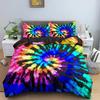 Rainbow Printing Bedding Set Colorful Stripe Duvet Cover Set Soft,Comfortable And Breathable King Queen Size Bedclothes Set 3Pcs