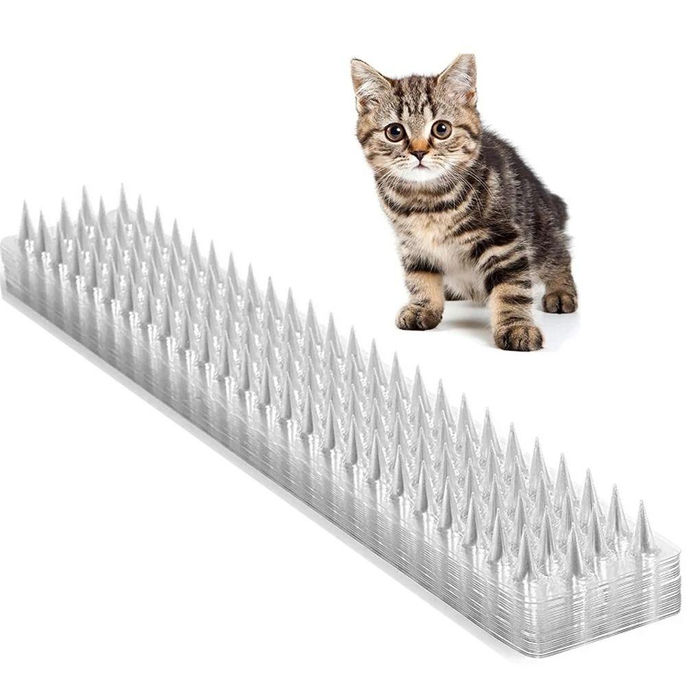 10/20Pcs Transparent Spikes Repeller Strips Anti Bird Thorns Security Fence Wall Spikes Squirrel