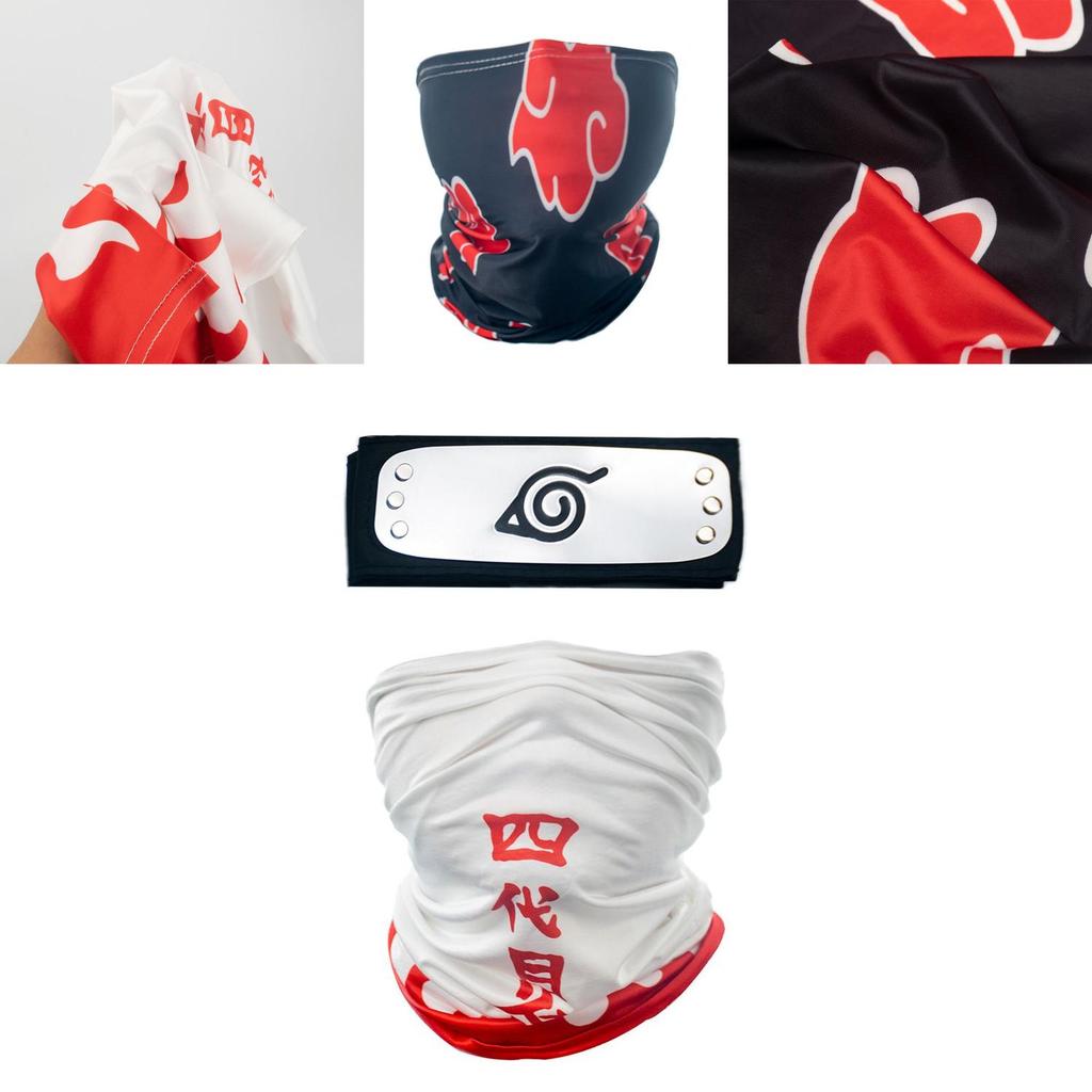 Стильная маска Наруто Какаши Акацуки Красное облако Качественная повязка на голову для косплея для вечеринок