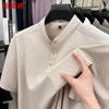 Мужская однотонная футболка-поло с коротким рукавом Hengyuanxiang