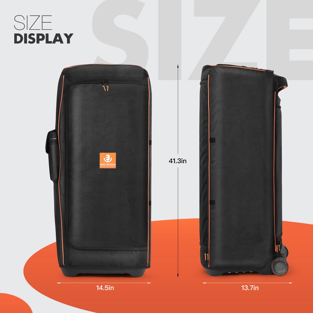 Nylon Fabric Speaker Dust Cover for JBL Partybox Ultimate Speaker Cover with Side Storage Pocket Waterproof Multifunction Bag