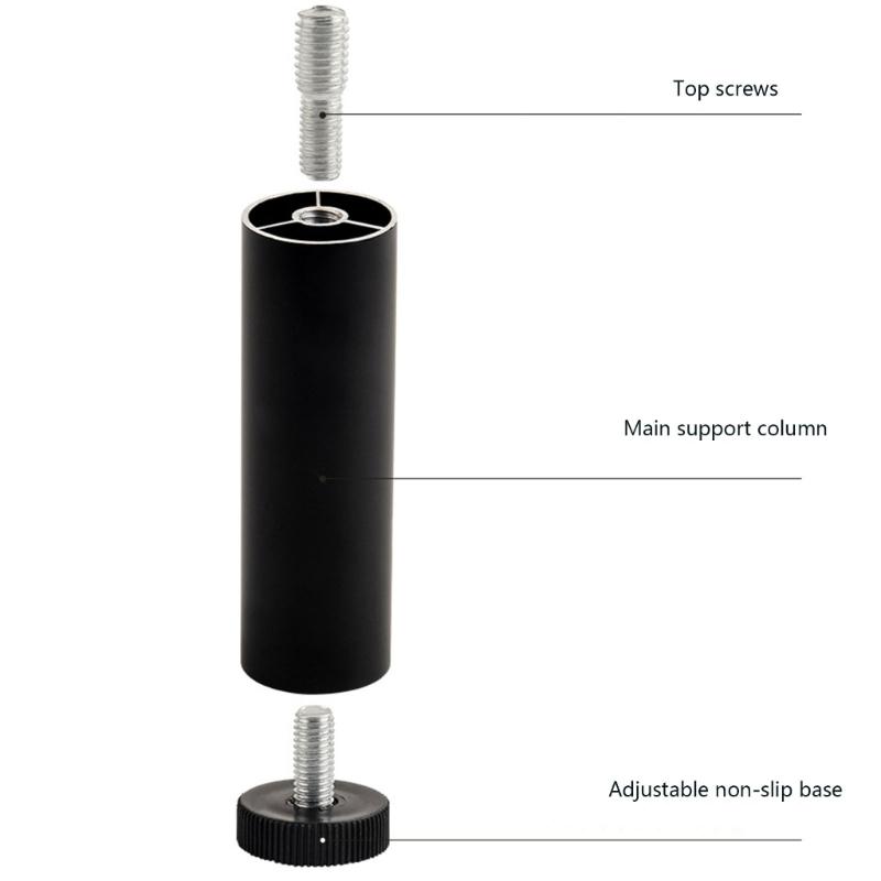 Регулируемые по высоте ножки-опоры для мебели, тяжелый тип, из алюминиевых сплавов, подставки для каркаса кровати, удлинители ножек с нескользящим основанием