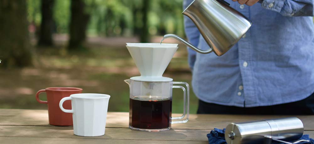 KINTO ALFRESCO Brewer, 4 Cups, Beige, Dishwasher Safe, Outdoor Use, 20729