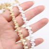 Horizontal Hole Shell Beads Natural Freshwater Shell Irregular Beads 4x8mm For Jewelry Making DIY Necklace Bracelet Earrings Accessory