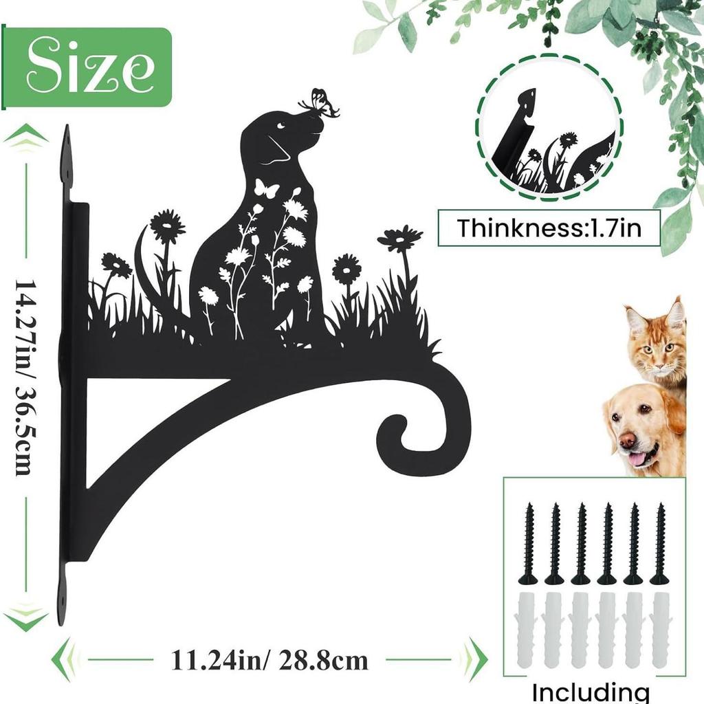 Прочные Железные Крючки для Подвесных Растений и Одежды с Декоративным Силуэтом Гнома для Использования Внутри и Снаружи