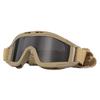 Airsoft Goggles Desert Locust Goggles Anti Fog Safety Glasses Impact Resistant Tactical Eyewear with 3 Interchangeable Lenses for Outdoor Cycling