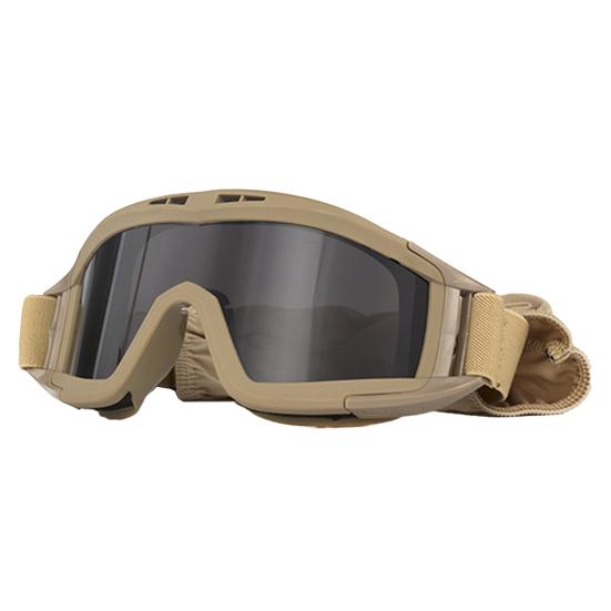 Airsoft Goggles Desert Locust Goggles Anti Fog Safety Glasses Impact Resistant Tactical Eyewear with 3 Interchangeable Lenses for Outdoor Cycling