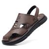 Leather Sandals Men's Outer Wear Summer Breathable Casual Men's Sandals Soft Surface Beach Men's Trendy Shoes