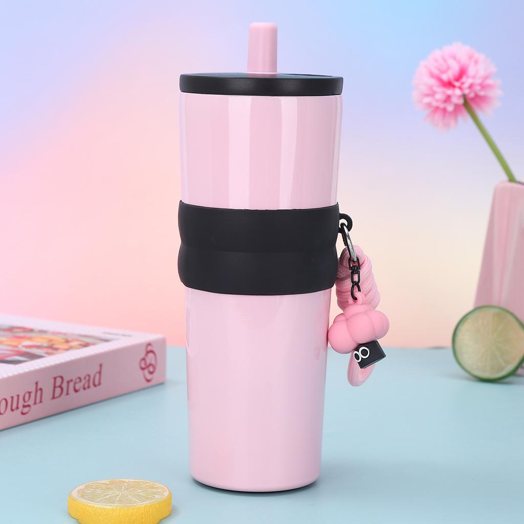 Новая Удобная веревка Удобный Ледяной Bula Чашка Стальная Двухслойная Вакуумная Изолированная Чашка Высокий Внешний вид Горизонтальная Чашка с соломинкой