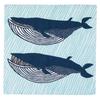 Musubi Aqua Drop Furoshiki Fin Whale (Wrapping Cloth) 100cm, Design, Blue, 10219-302