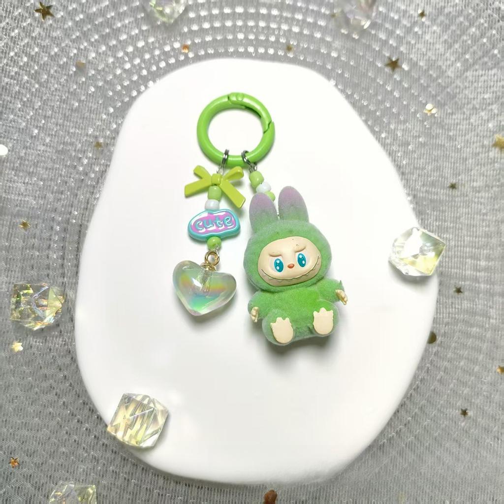 Cartoon Cute Gradual Change Rabub Symphony Love Keychain Bag Pendant Handmade Girlfriend Small Pendant