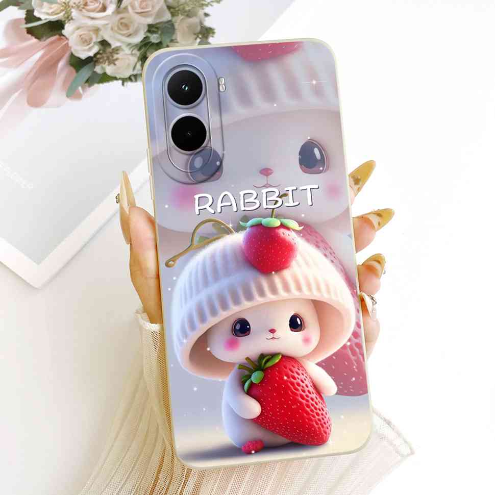 Silicone Case For Xiaomi Poco M7 4G Case Cute Cat Flowers Soft Slim Phone Cases For Xiaomi Poco M7 PocoM7 4G Cover Bumper