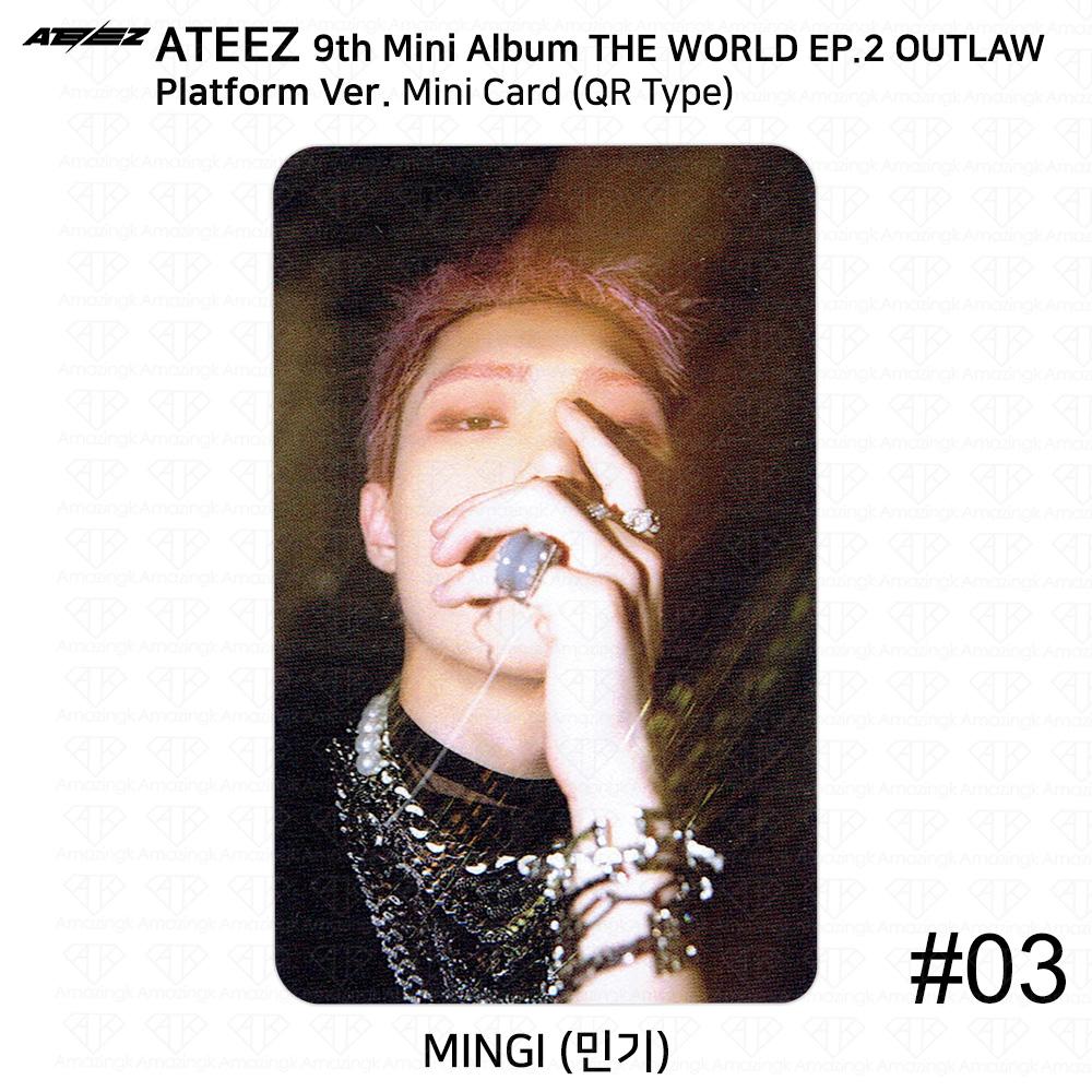 ATEEZ 9-й мини-альбом THE WORLD EP.2 OUTLAW Platform Ver QR Фотокарточка Изображение карты