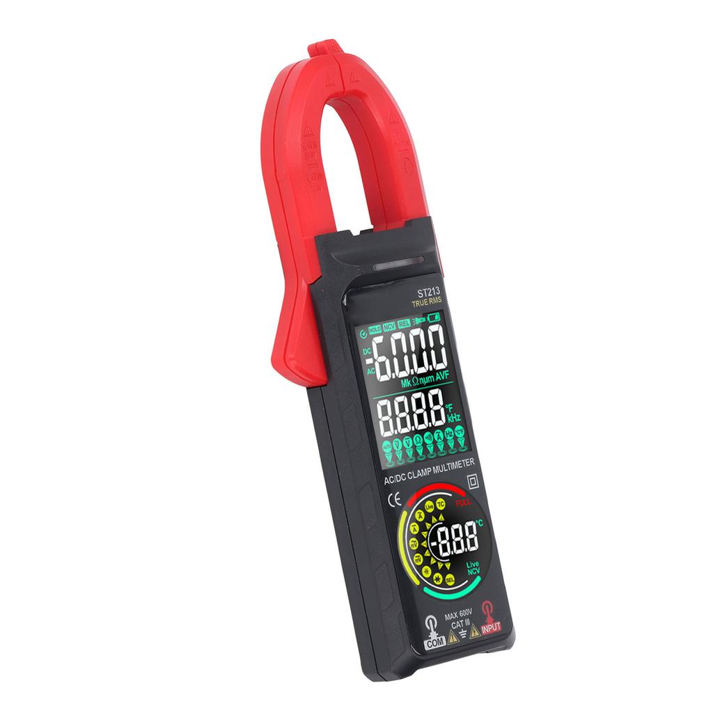 Цифровой токоизмерительный мультиметр с двойным экраном NCV, тестер напряжения постоянного и переменного тока с фонариком