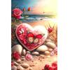 Романтический пляж 5D DIY Алмазная картина Бабочка Роза Любовь Пейзаж Полный Круглый Алмазная вышивка Мозаика Вышивка крестом