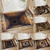Фланелевый коврик для двери с принтом «Иллюзия 3D-туннеля» Оптическое искусство Противоскользящий ковер для домашнего декора Идея для подарка