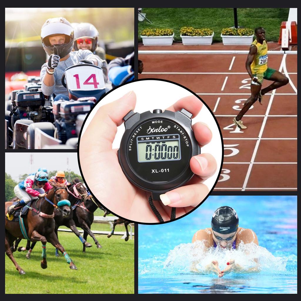 Electronic Digital Stopwatch Timers With Stop and Restart Function Countdown Design Suitable for Running Training