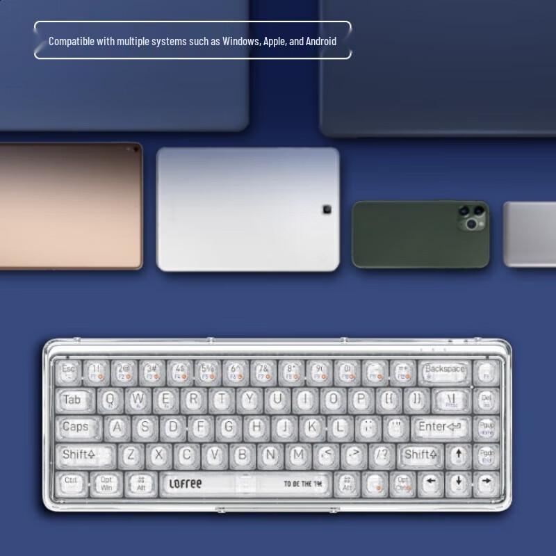 LOFREE 1% Transparent Wireless Bluetooth Mechanical Keyboard