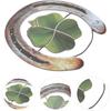 Wall Decoration Four Leaf Clover Horseshoe St. Patricks Day Metal Wall Hanging Pendant Shamrock Hallway Wall Ornaments